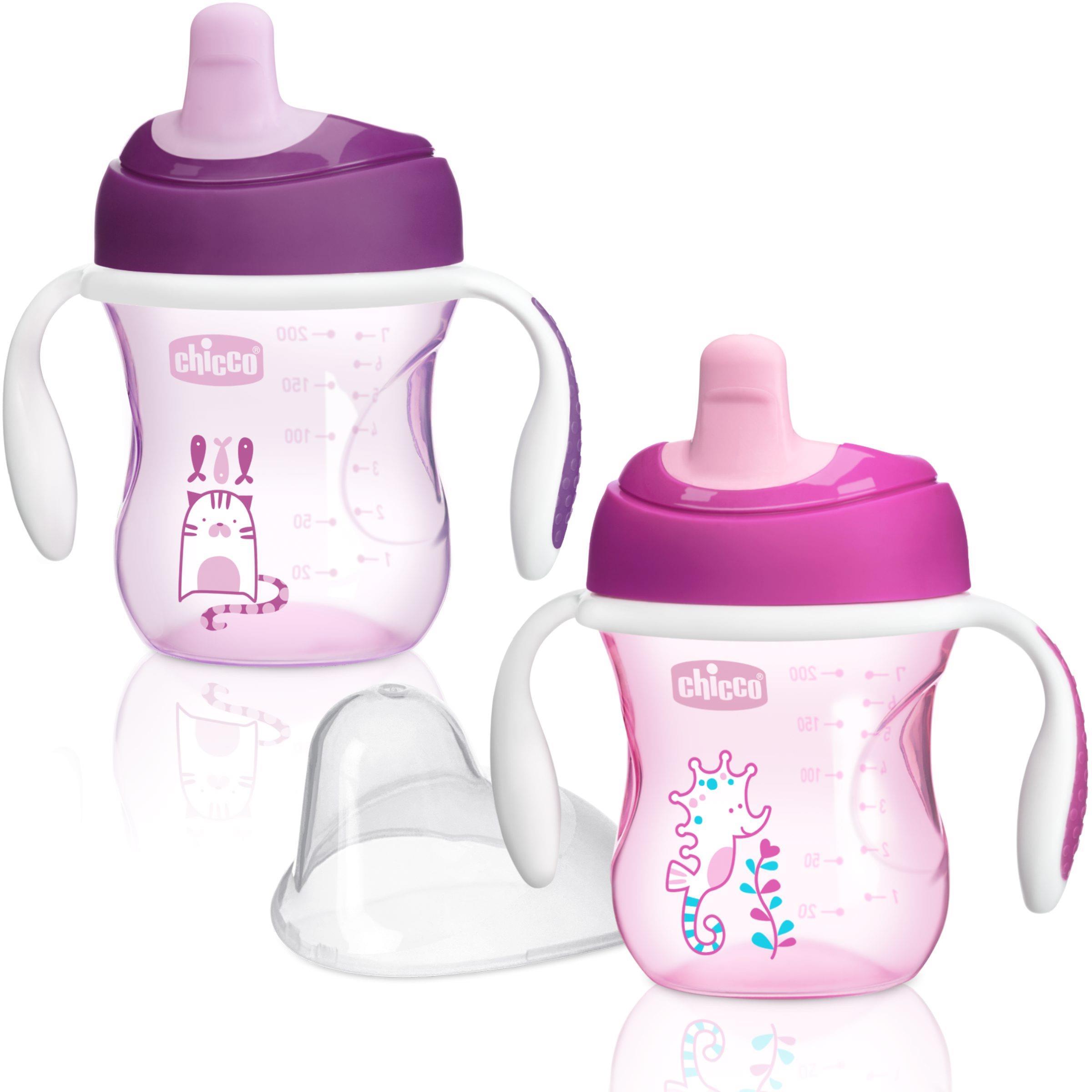 CHICCO-KUBEK NIEKAPEK Z TWARDYM USTNIKIEM 200 ML 6M+